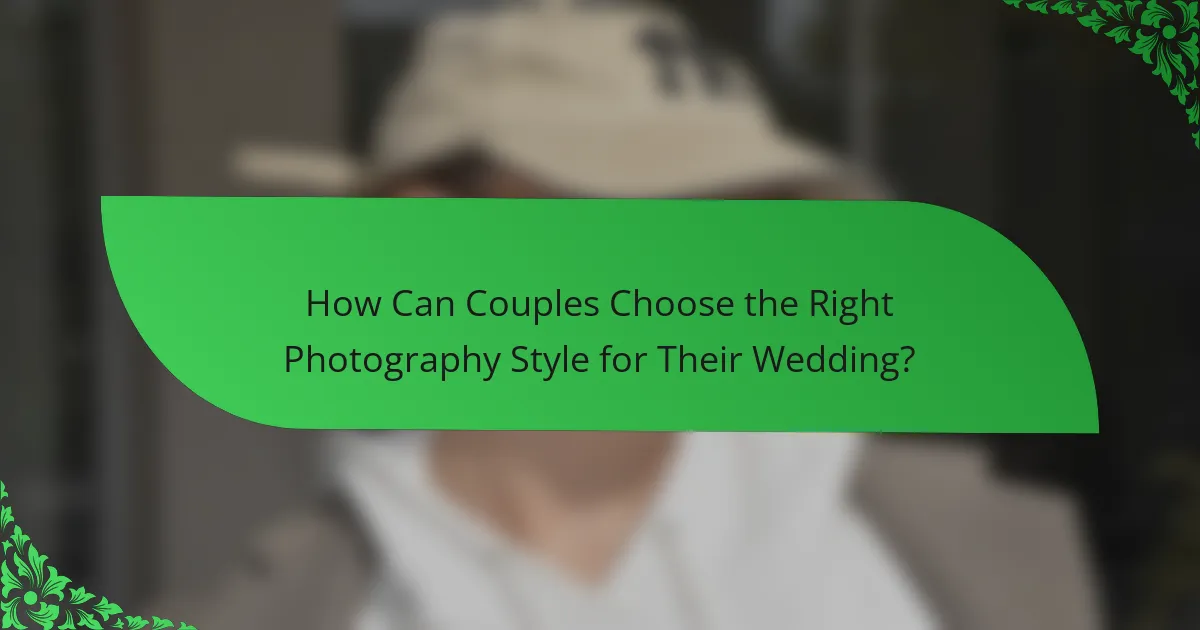 How Can Couples Choose the Right Photography Style for Their Wedding?
