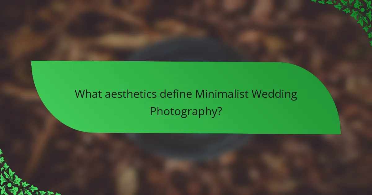 What aesthetics define Minimalist Wedding Photography?