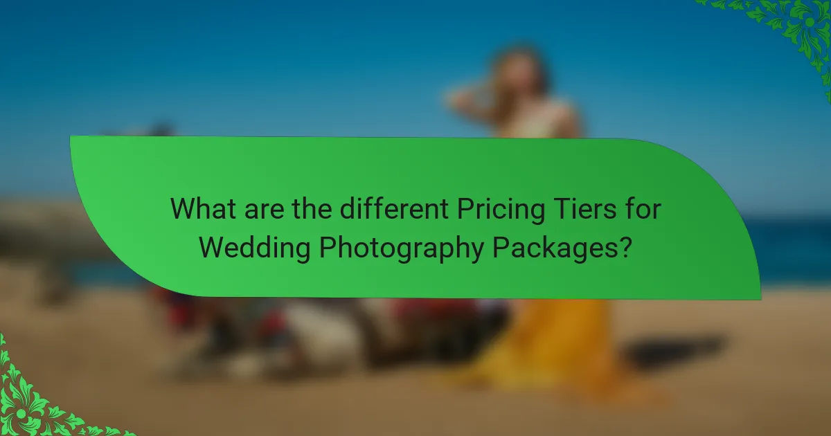 What are the different Pricing Tiers for Wedding Photography Packages?