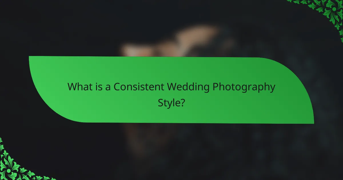 What is a Consistent Wedding Photography Style?