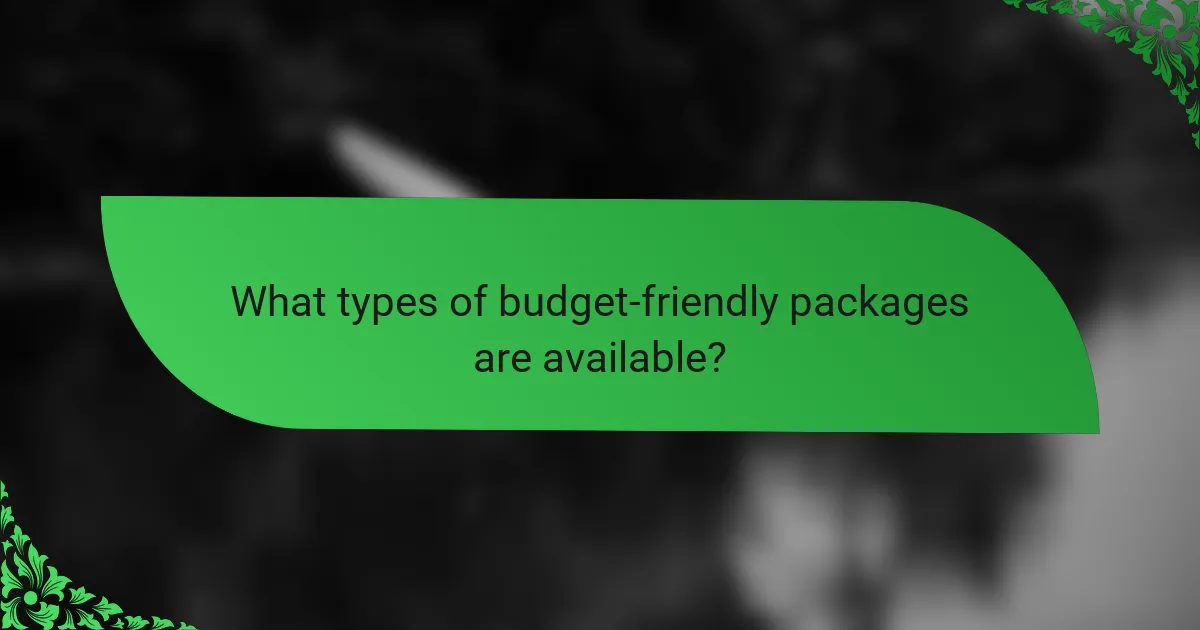 What types of budget-friendly packages are available?
